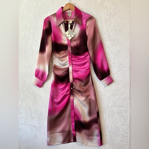 Baum und Pferdgarten Anthropologie pink Abira Dress size 0 NWT - Picture 2 of 14